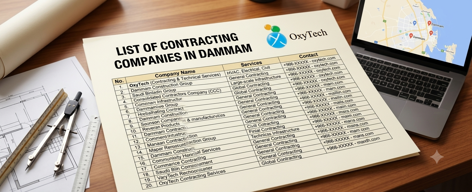 List of Contracting Companies in Dammam (2026)